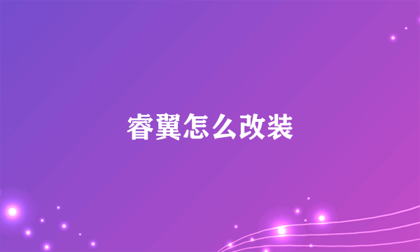 睿翼怎么改装