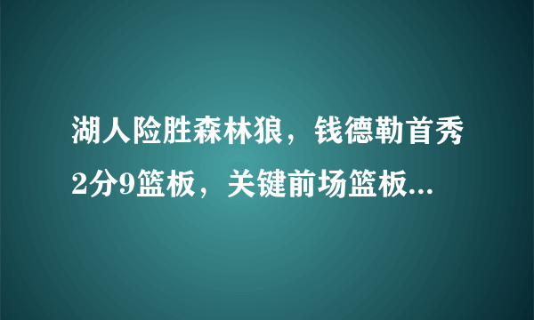 湖人险胜森林狼，钱德勒首秀2分9篮板，关键前场篮板拯救湖人，你如何评价他的表现？