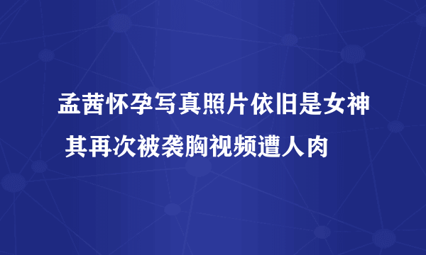 孟茜怀孕写真照片依旧是女神 其再次被袭胸视频遭人肉