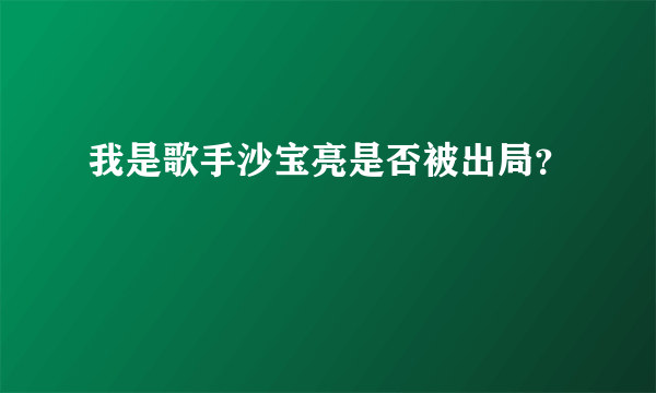 我是歌手沙宝亮是否被出局？