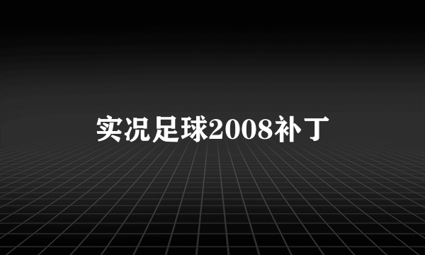 实况足球2008补丁