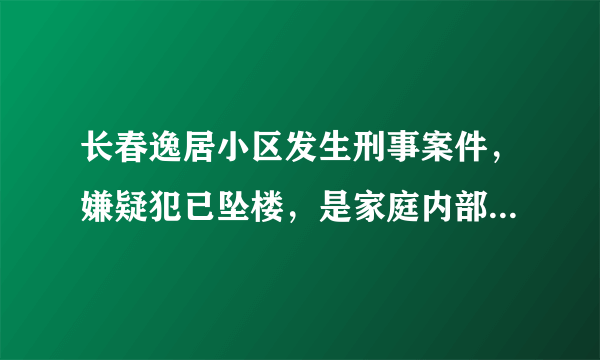 长春逸居小区发生刑事案件，嫌疑犯已坠楼，是家庭内部发生矛盾了吗？