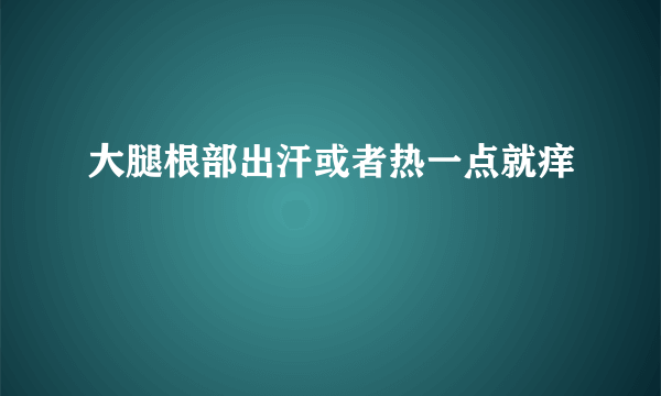 大腿根部出汗或者热一点就痒