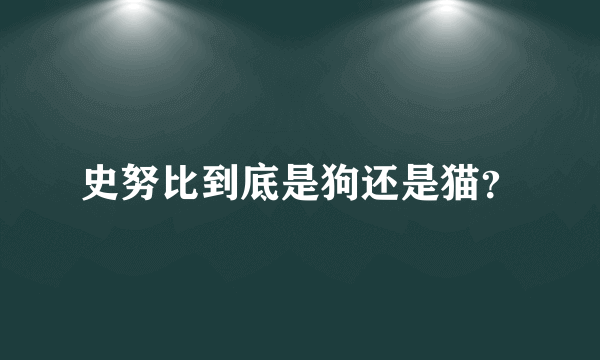 史努比到底是狗还是猫？