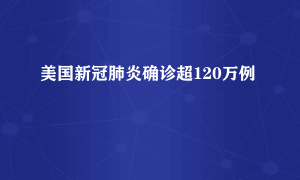 美国新冠肺炎确诊超120万例