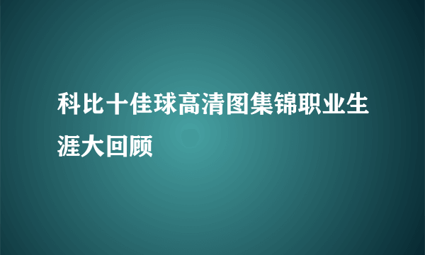 科比十佳球高清图集锦职业生涯大回顾