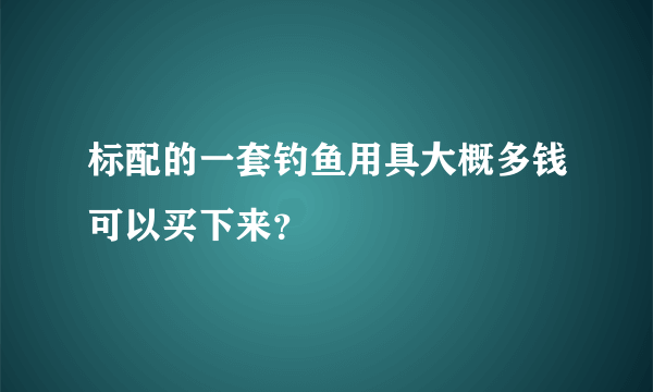 标配的一套钓鱼用具大概多钱可以买下来？