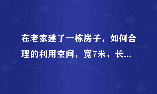 在老家建了一栋房子，如何合理的利用空间，宽7米，长9.6米，高