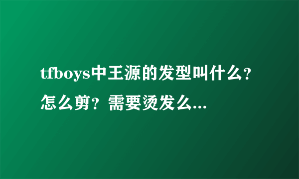 tfboys中王源的发型叫什么？怎么剪？需要烫发么？大约需要多少钱？