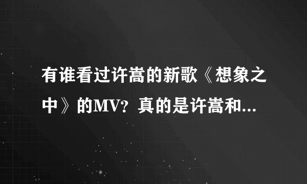 有谁看过许嵩的新歌《想象之中》的MV？真的是许嵩和陈语安拍的吗？