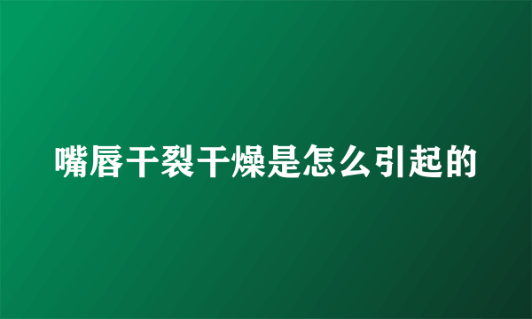 嘴唇干裂干燥是怎么引起的