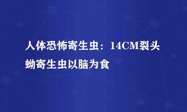 人体恐怖寄生虫：14CM裂头蚴寄生虫以脑为食