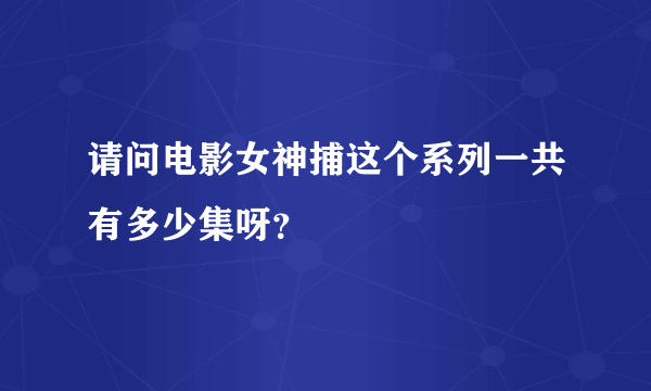 请问电影女神捕这个系列一共有多少集呀？