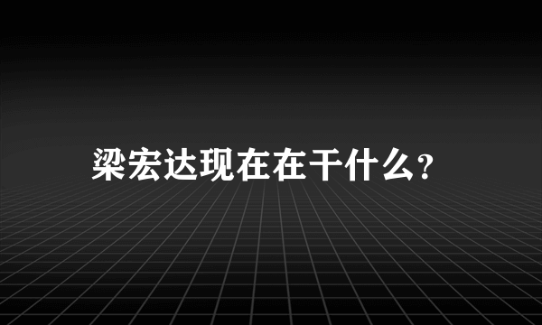 梁宏达现在在干什么？