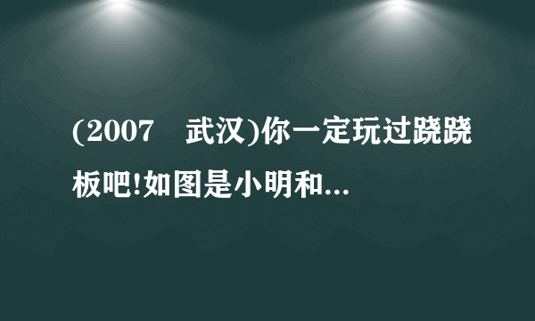 (2007•武汉)你一定玩过跷跷板吧!如图是小明和小刚玩跷跷板的示意图,横板绕它的中点O上下转动,立柱OC与地面垂直.当一方着地时,另一方上升到最高点.问:在上下转动横板的过程中,两人上升的最大高度AA′、BB′有何数量关系,为什么?