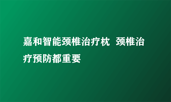 嘉和智能颈椎治疗枕  颈椎治疗预防都重要