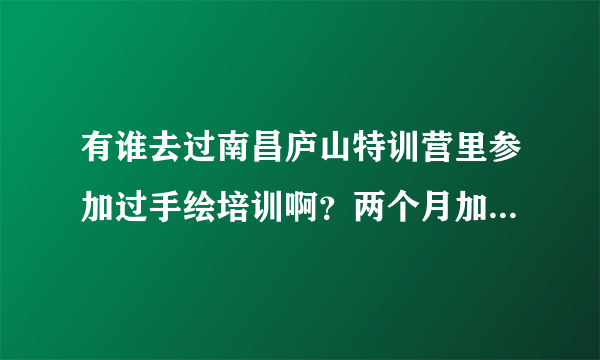 有谁去过南昌庐山特训营里参加过手绘培训啊？两个月加学费得多少费用啊？有东西学不？