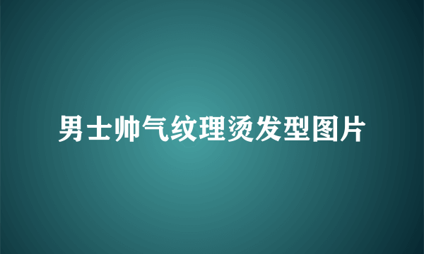 男士帅气纹理烫发型图片