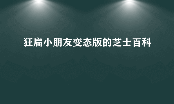 狂扁小朋友变态版的芝士百科