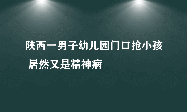 陕西一男子幼儿园门口抢小孩 居然又是精神病