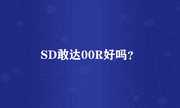 SD敢达00R好吗？