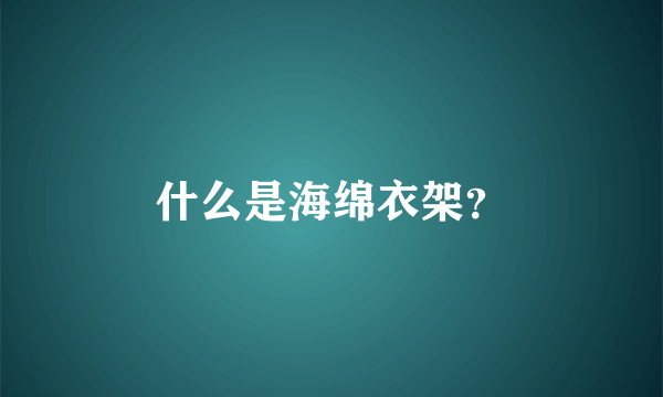 什么是海绵衣架？