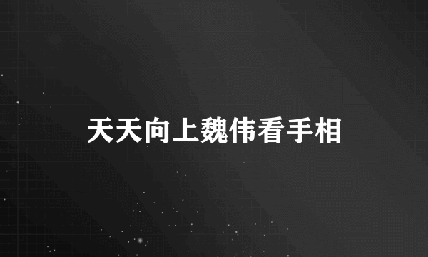 天天向上魏伟看手相