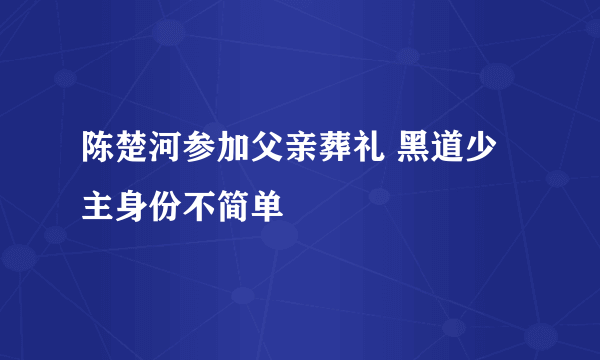 陈楚河参加父亲葬礼 黑道少主身份不简单