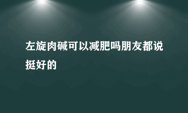 左旋肉碱可以减肥吗朋友都说挺好的