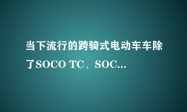 当下流行的跨骑式电动车车除了SOCO TC、SOCO TS-PRO，还有什么吗？