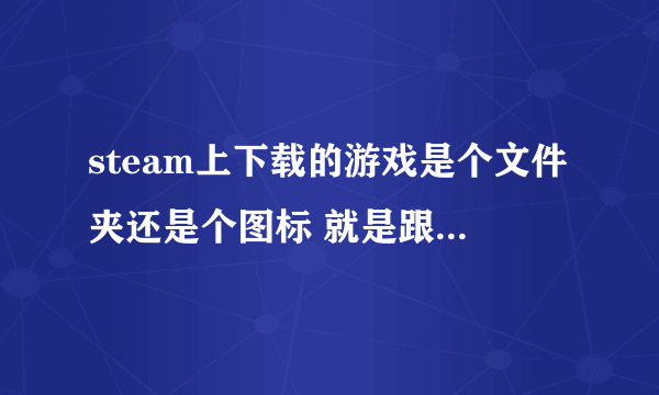 steam上下载的游戏是个文件夹还是个图标 就是跟普通游戏下载完游戏安装到文件夹那样子么