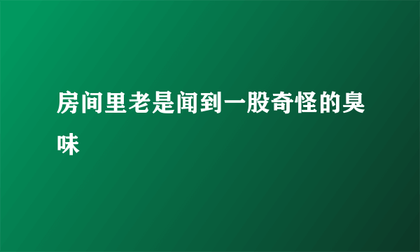 房间里老是闻到一股奇怪的臭味