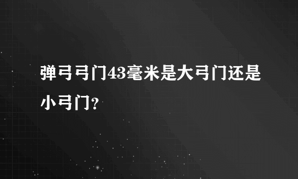 弹弓弓门43毫米是大弓门还是小弓门？