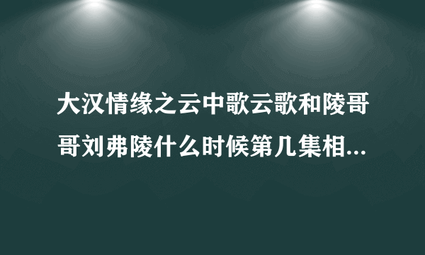 大汉情缘之云中歌云歌和陵哥哥刘弗陵什么时候第几集相遇重逢的？