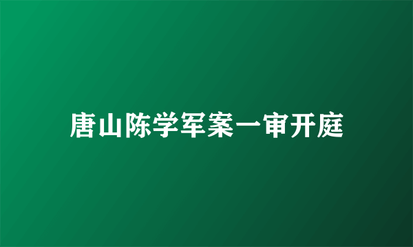 唐山陈学军案一审开庭