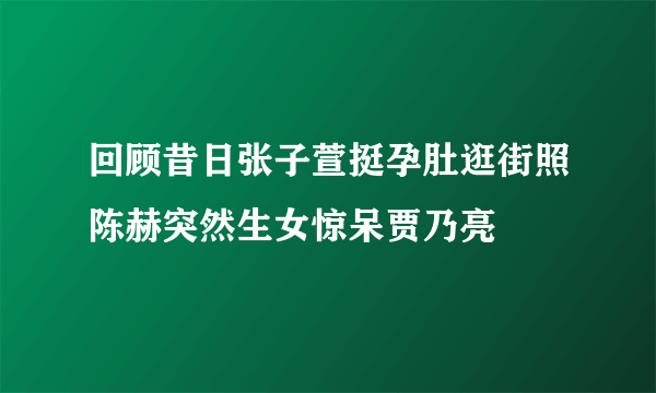 回顾昔日张子萱挺孕肚逛街照陈赫突然生女惊呆贾乃亮