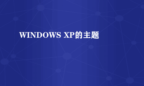 WINDOWS XP的主题