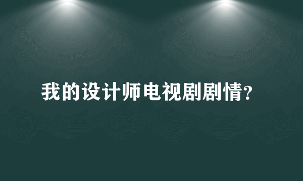 我的设计师电视剧剧情？