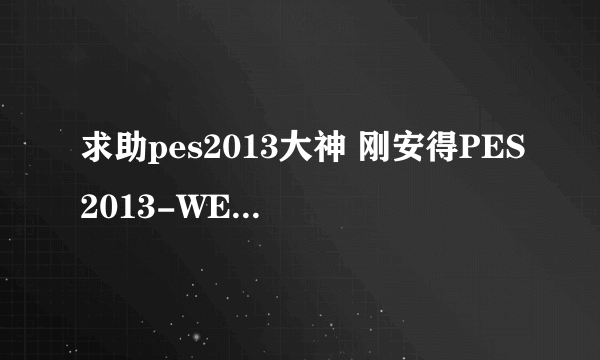 求助pes2013大神 刚安得PES2013-WECN3.1中超亚冠版