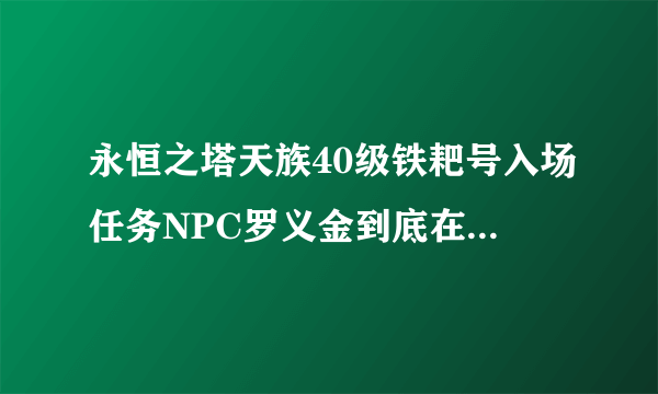 永恒之塔天族40级铁耙号入场任务NPC罗义金到底在哪几个地点刷新啊?求详细解释啊。。。