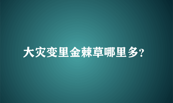 大灾变里金棘草哪里多？