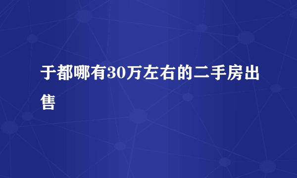 于都哪有30万左右的二手房出售