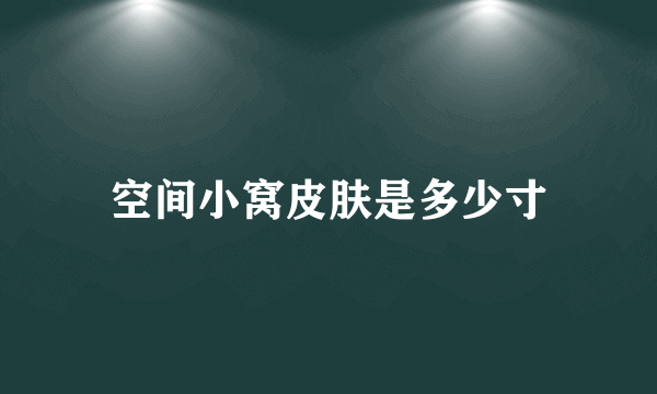 空间小窝皮肤是多少寸