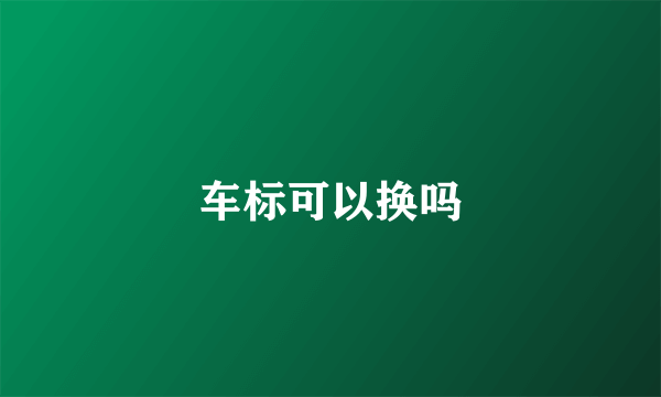 车标可以换吗