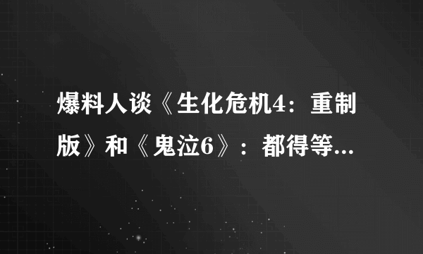 爆料人谈《生化危机4：重制版》和《鬼泣6》：都得等上个若干年