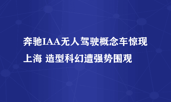 奔驰IAA无人驾驶概念车惊现上海 造型科幻遭强势围观