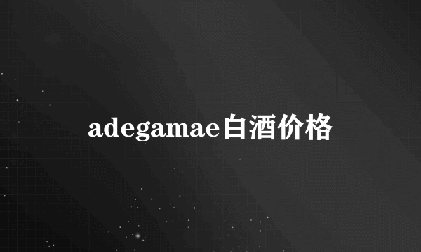 adegamae白酒价格