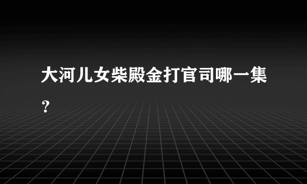 大河儿女柴殿金打官司哪一集？