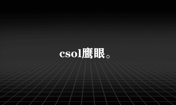 csol鹰眼。