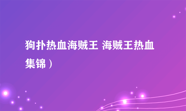 狗扑热血海贼王 海贼王热血集锦）